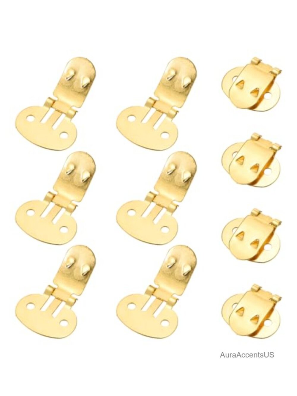 10 Pcs Iron Flat Blank Shoe Clips Decorative DIY Embellishments 19x31 mm